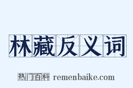 林藏反义词是什么意思的图片